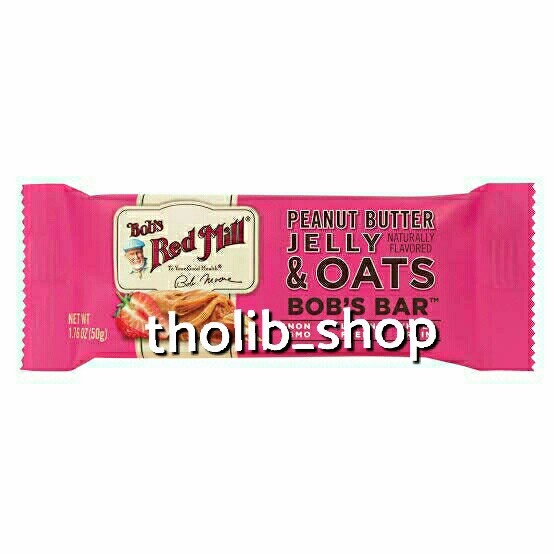 

bob's red mill peanut butter jelly & oats bar whole grain 50gr