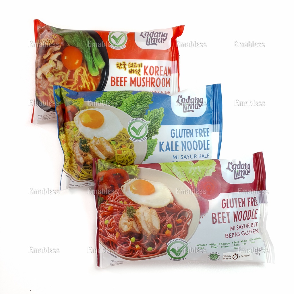 

Ladang Lima Mie Instan Korea Sehat Gluten Free Rasa Beef Mushroom