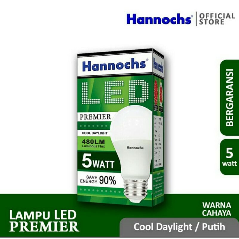 Lampu Led Hannochs 5 w/5 Watt Premier Bolam