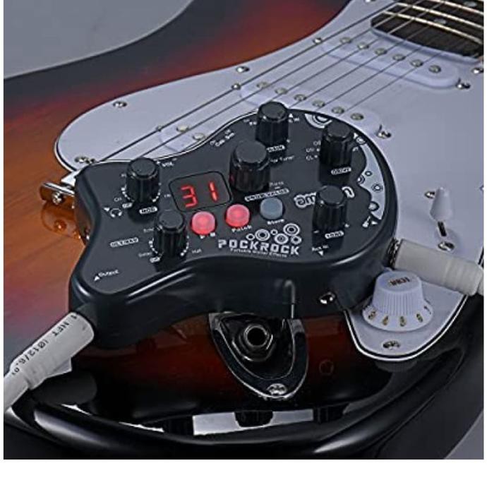 Efek Gitar Lengkap Ammoon Pockrock Portable Guitar Multi-Effects