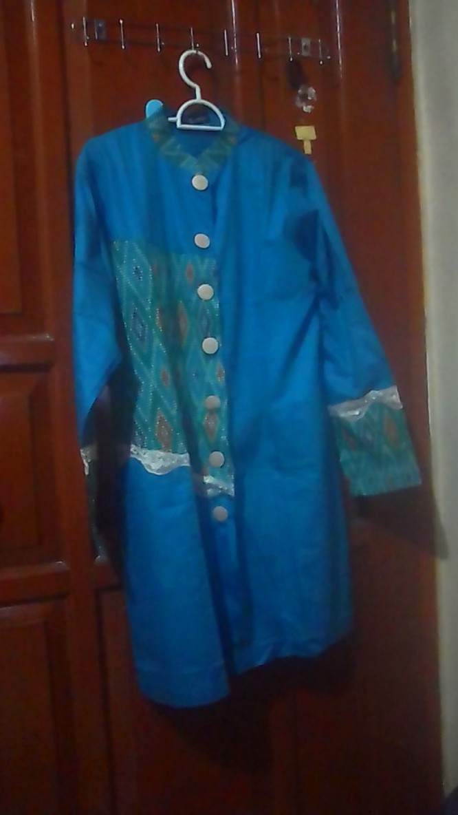 Tunik Batik Galis Katun Jepang Kombinasi Tenun Nusantara Bg133