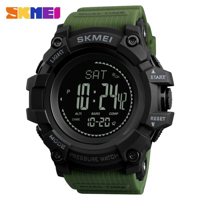 SKMEI Altimeter Original Jam Tangan Pria Outdoor Anti Air 1358 - ARMY