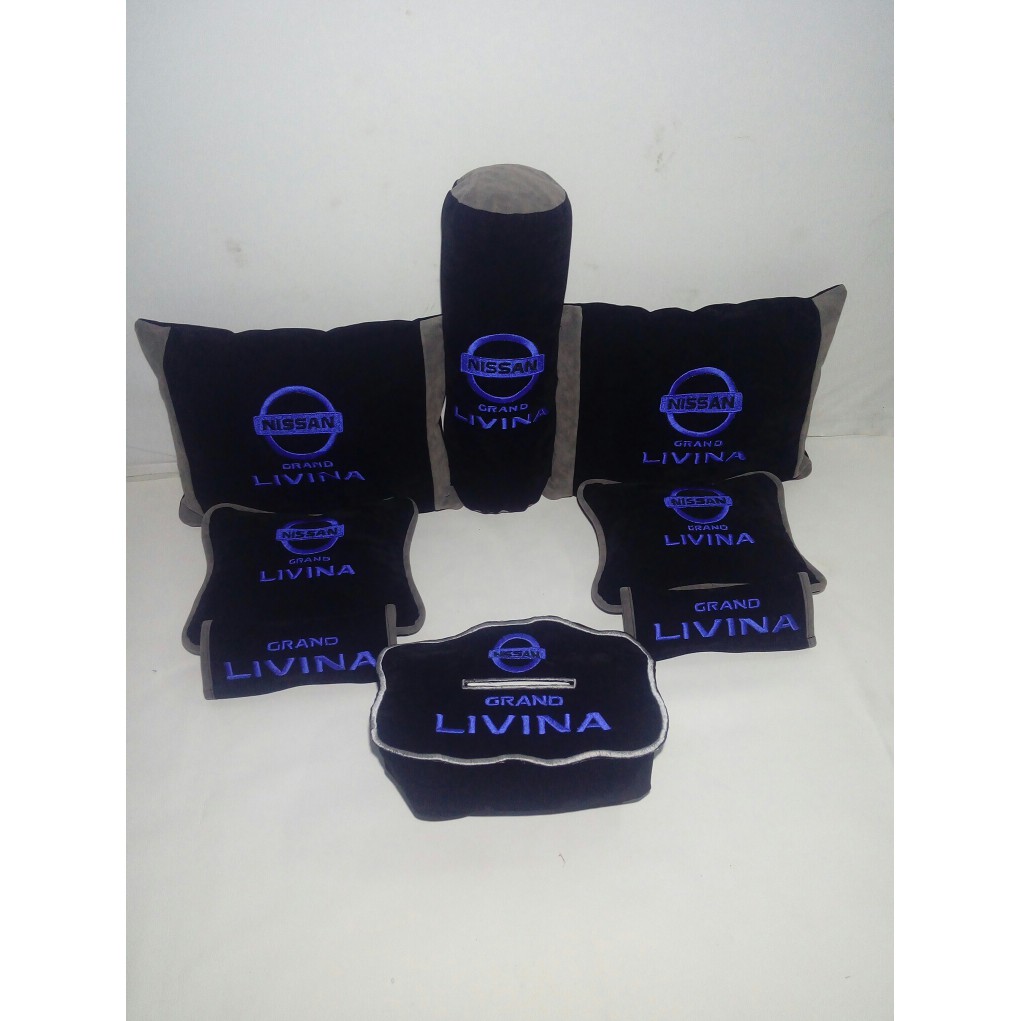 Bantal mobil Grand Livina aksesoris interior bantal mobil headrest mobil
