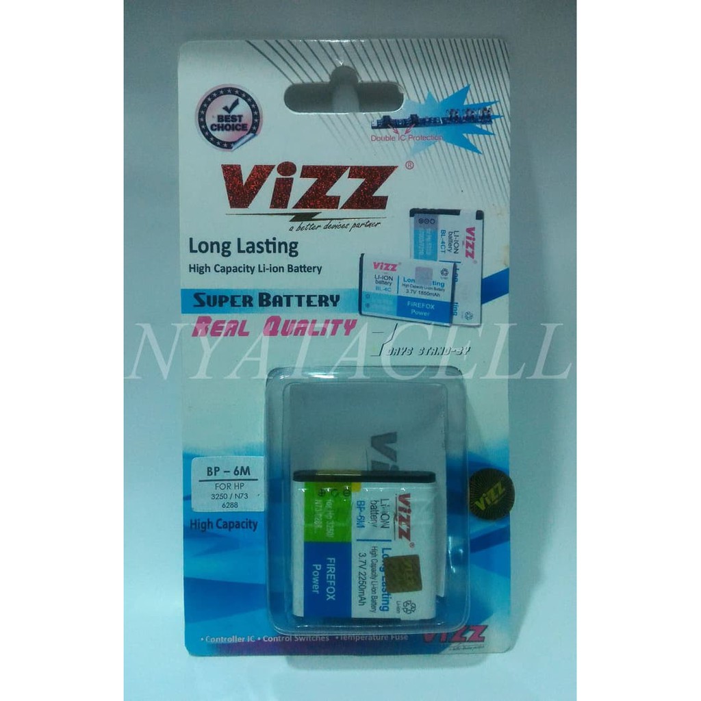 BARU BP 6M 2250mAh Batre   Baterai Vizz Double Power Nokia BP6M N73