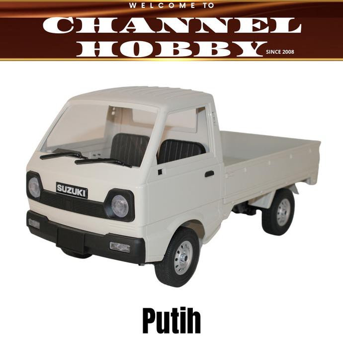 TERMURAH WPL D12 RC Car 1/10 / D12 Rc Drift Suzuki Carry Pickup / Mobil Remote - Putih AP086