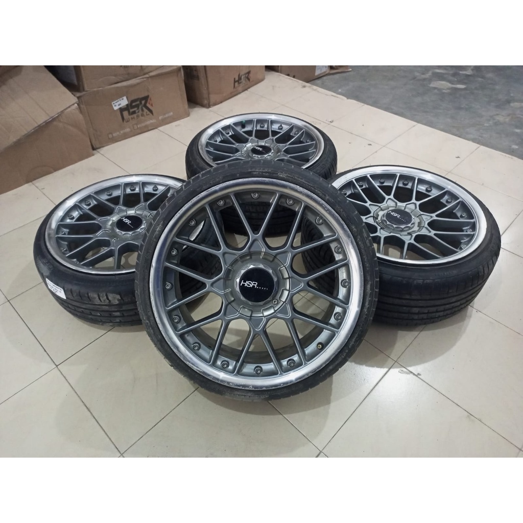 Velg Mobil Bekas Calya Brio HSR Formula Ring 17 + Ban 195/40 R17 Buat Sigra Agya Ayla Freed Livina