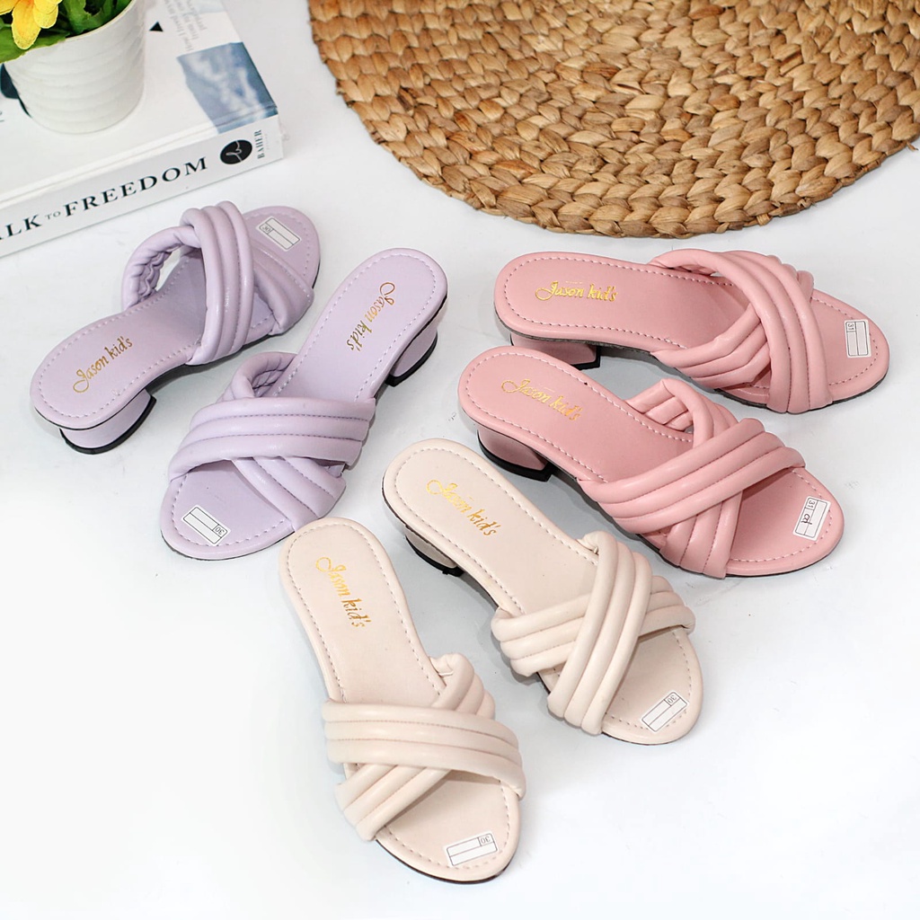 SANDAL ANAK PEREMPUAN HAK TAHU SELOP YUNA HEELS