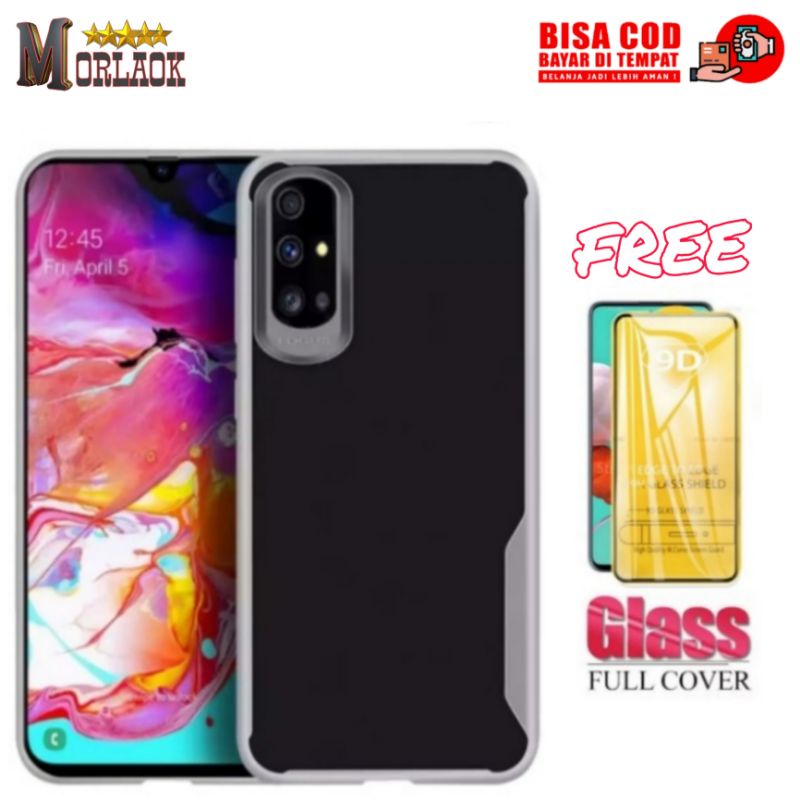 Case Samsung Galaxy A71  A70 M30 Soft rubber Case Free Tempered Glass Full Layar