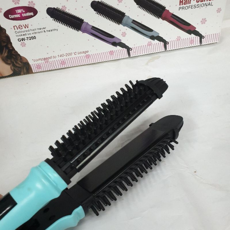 Alat Catokan Rambut Sisir Pelurus Curly Keriting 2in1 Pria  Blow Gw7200