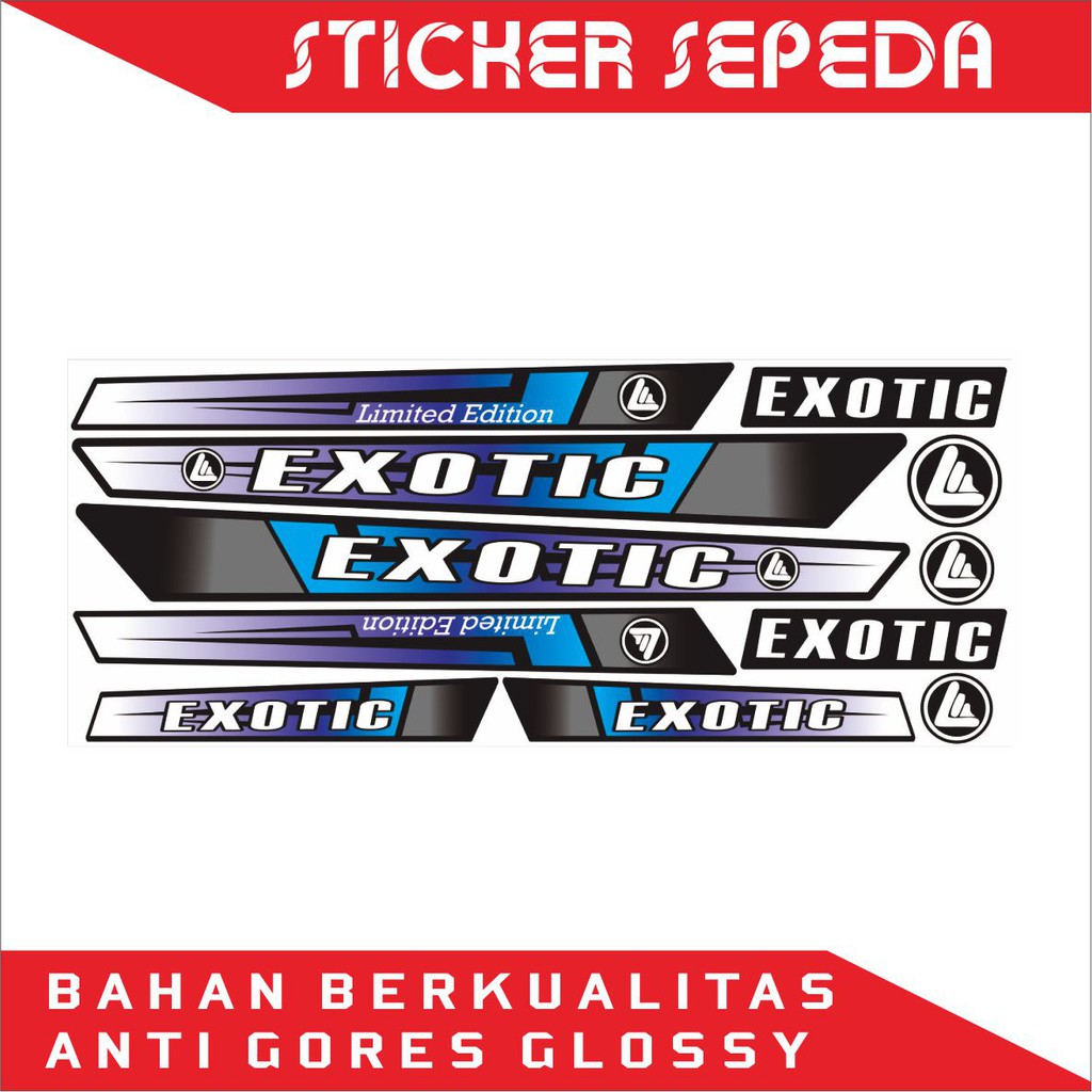 STICKER SEPEDA - STICKER SET SEPEDA MEREK EXOTIC - 03 - SAHILA STICKER