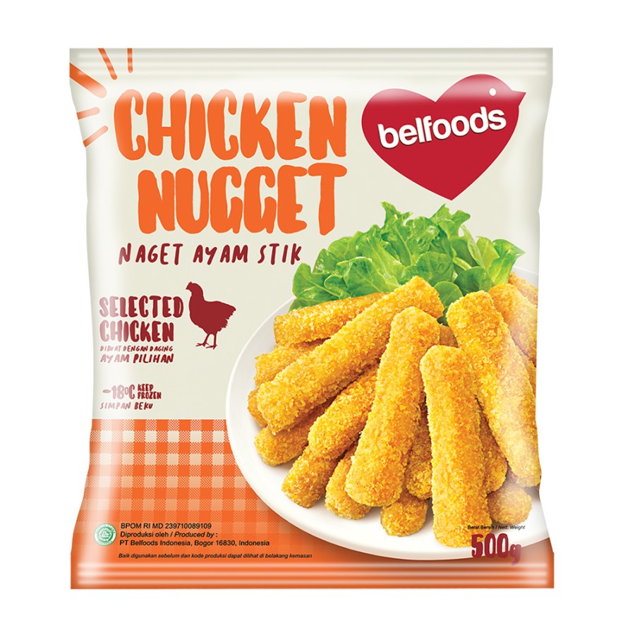 CHICKEN STICK 500GR BELFOODS NAGET STIK AYAM HALAL