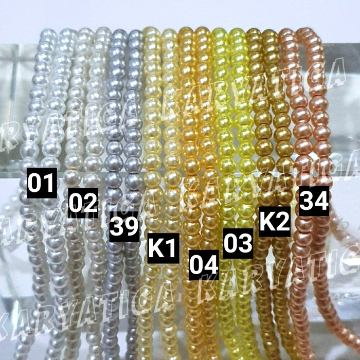 Part 1 - Mutiara Sintetis / Mutsin 4 MM / Mote Berat 4 MM (1 Renteng)