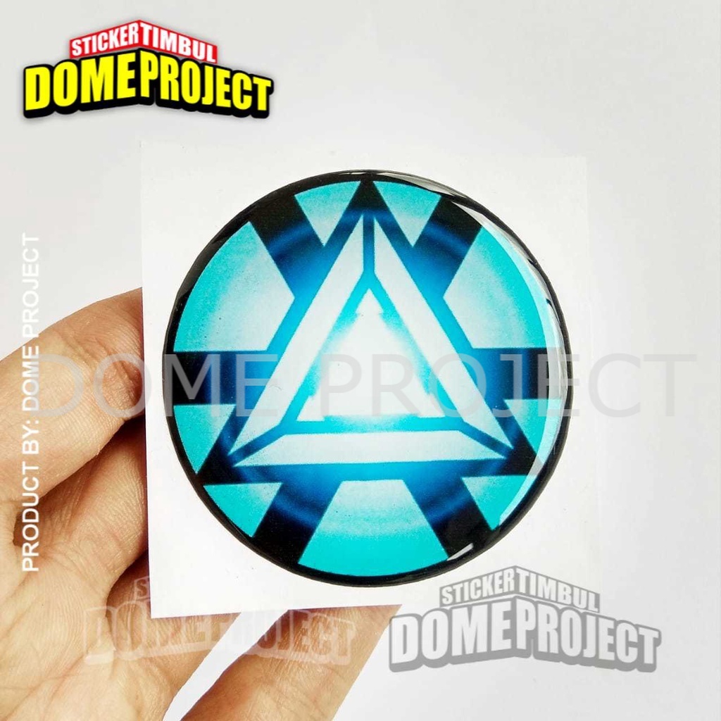 STIKER MOTOR Arc Reactor Ironman Stiker Mobil Stiker Timbul