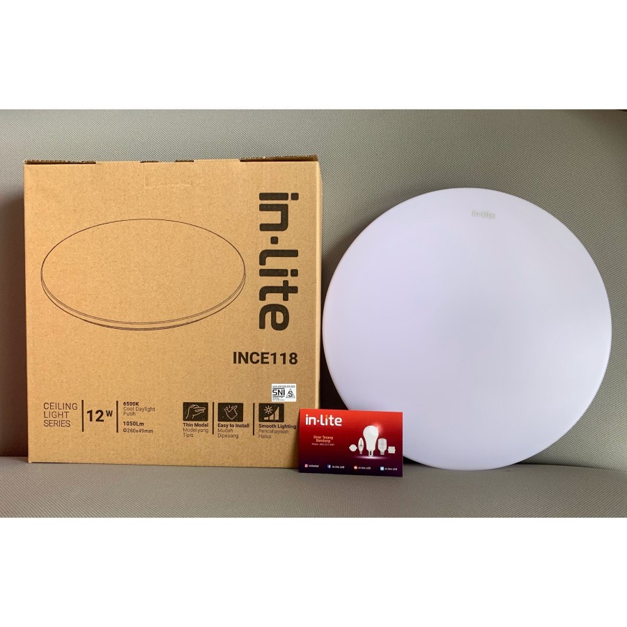 LAMPU LED PLAFON BARET CEILING LIGHT INLITE 12W 12 WATT - INCE118