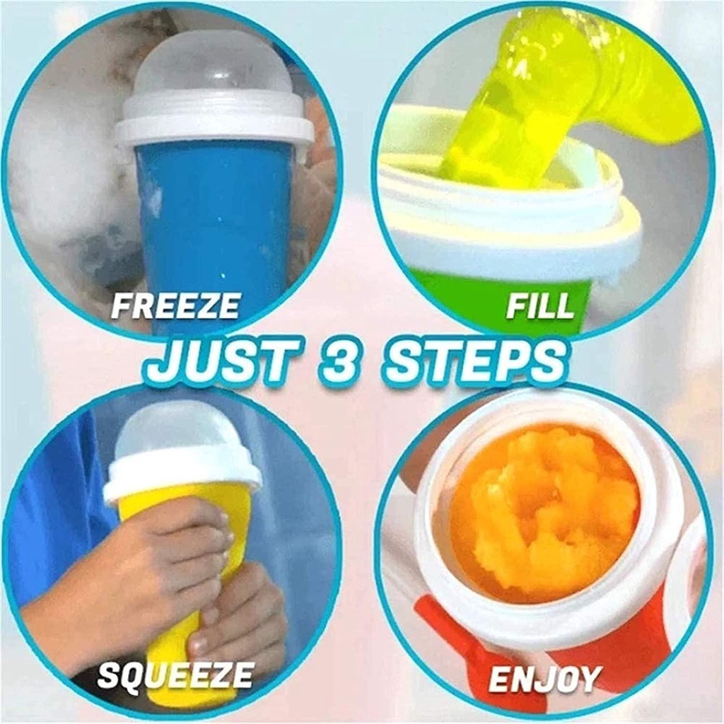 Top Slushie Maker Cup Anak Dan Keluarga Milk Shake Slushy Maker Double Layer Cooling Cup Smoothies Cup