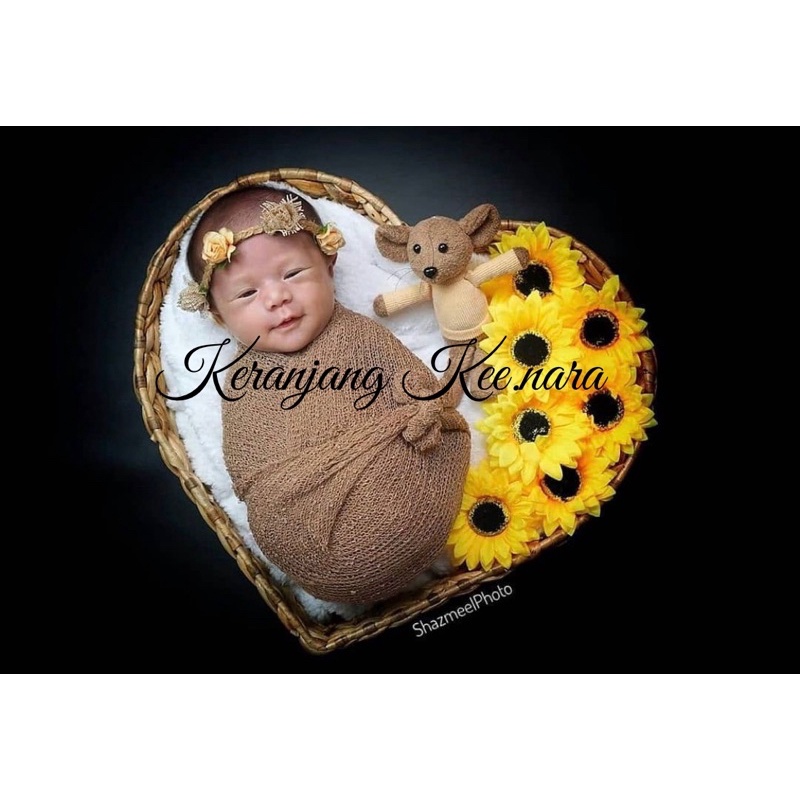 KNR keranjang foto bayi love / keranjang newborn baby photo encenggondok / baby props photo / baby n