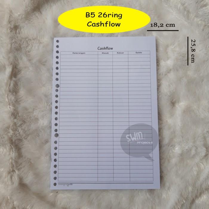 

Kertas Planner Cashflow - Loose Leaf Isi Binder Catatan Pengeluaran Keuangan