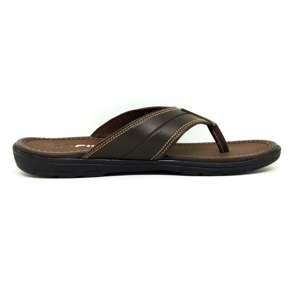 FIURI - Sandal Japit Coklat - Sandal Pria - Sandal Casual - Sandal Pria Kulit - Sandal Pria Dewasa