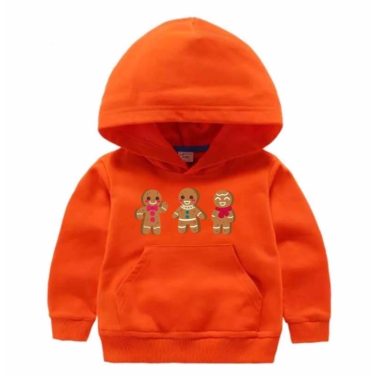 Hoodie Gingerbread Sweater Pakaian Anak M - XXL