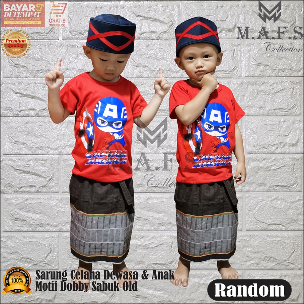 SARUNG CELANA DEWASA &amp; ANAK CELANA SARUNG POLOS MOTIF DOBBY SABUK OLD NEW