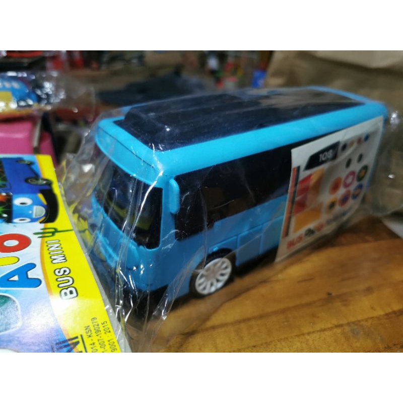 mainan mobil bus dayo tayo bis bas sticker besar 20cm