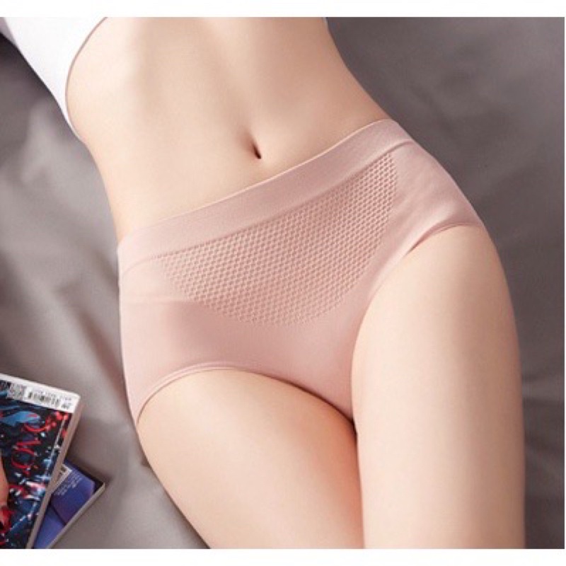 MJ Celana Dalam Briefs Elastis Seamless Mid Waist Wanita