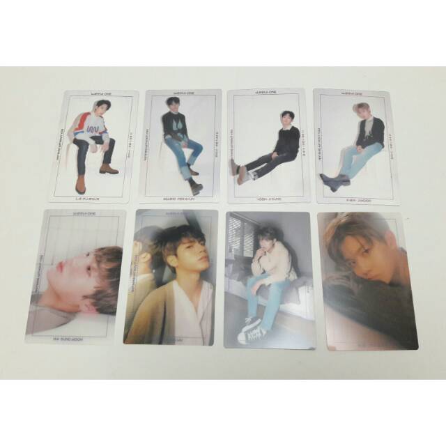 PC WANNA ONE PHOTOCARD JINYOUNG SEUNGWOO JISUNG MINHYUN GUANLIN