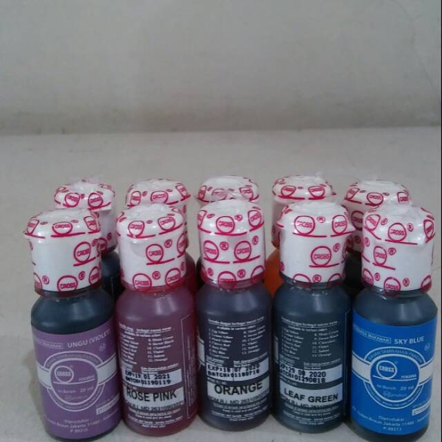 PEWARNA MAKANAN DIVA CROSS 20 ML / LIQUID ICING / FOOD COLOR / COLOUR