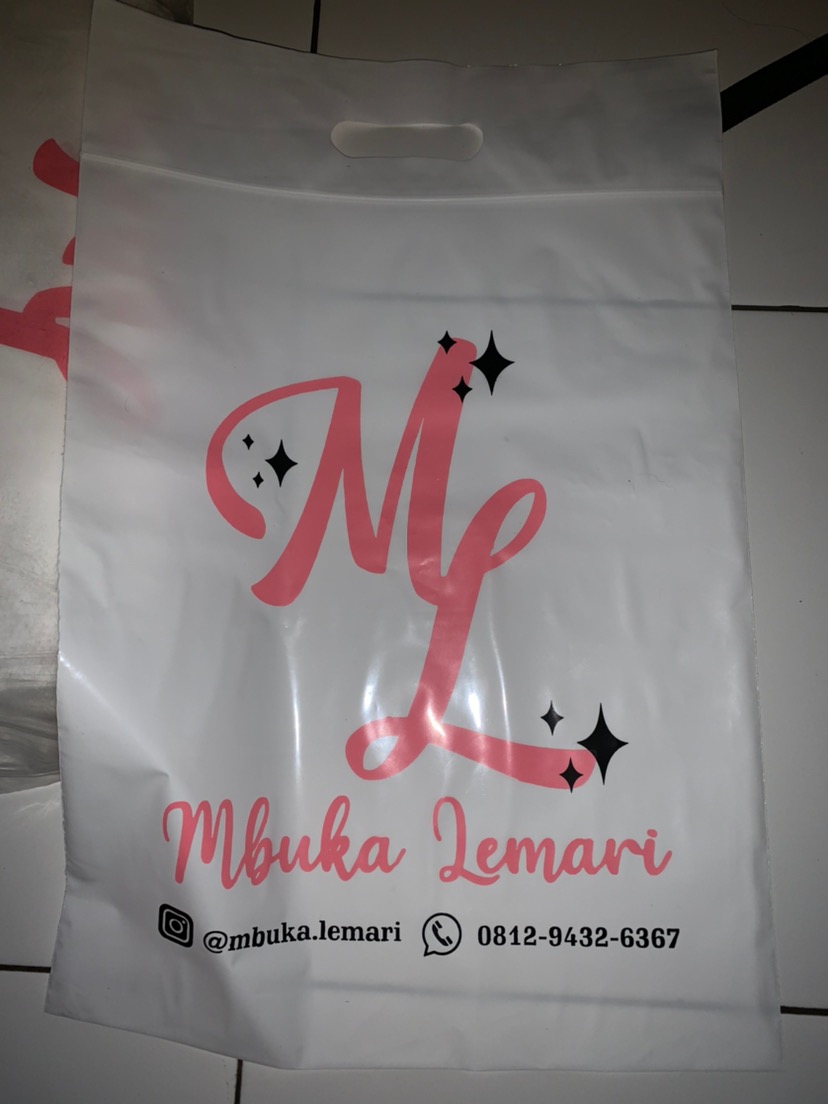 Plastik Klip Pond Ziplock 30x40 2 Warna Sablon - Custom Desain Design Sendiri Untuk Sepatu Baju Dll