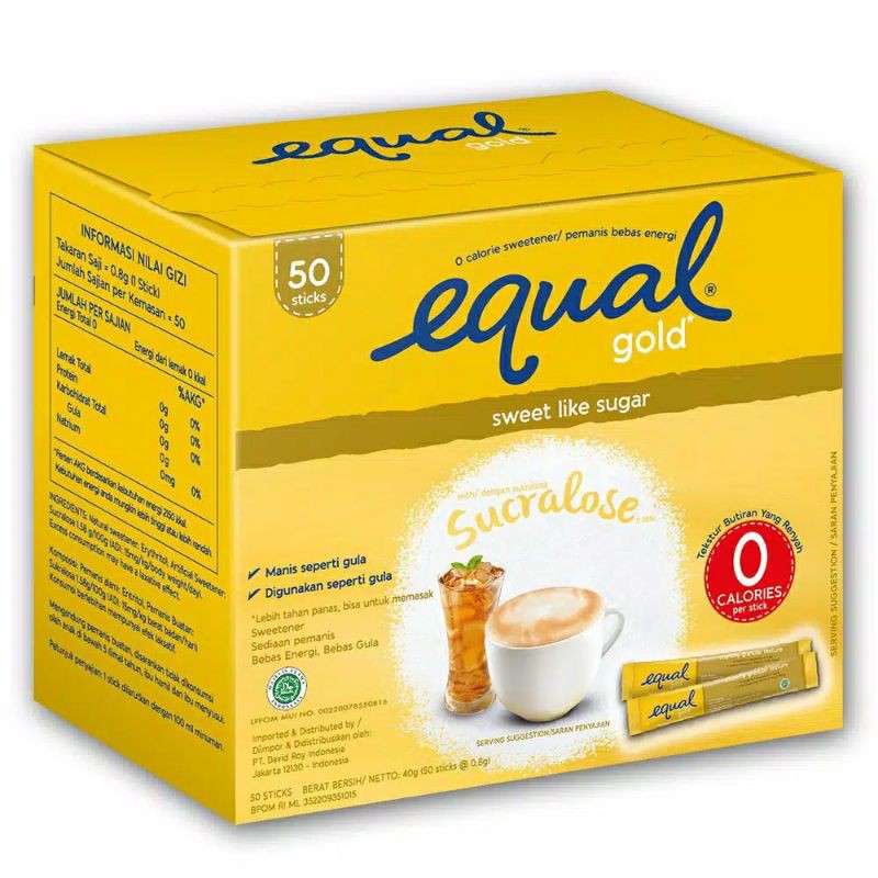 

Equal Sweetener Gold Box isi 50 s