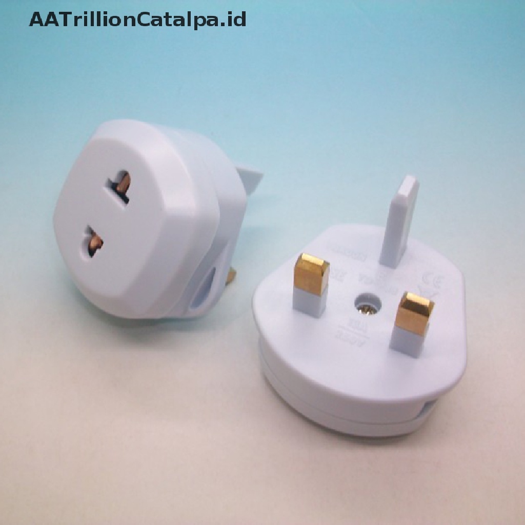 Aatrillioncatalpa 1PC Adapter Konverter Power Plug US / EU Ke UK AC Untuk Travel / Rumah