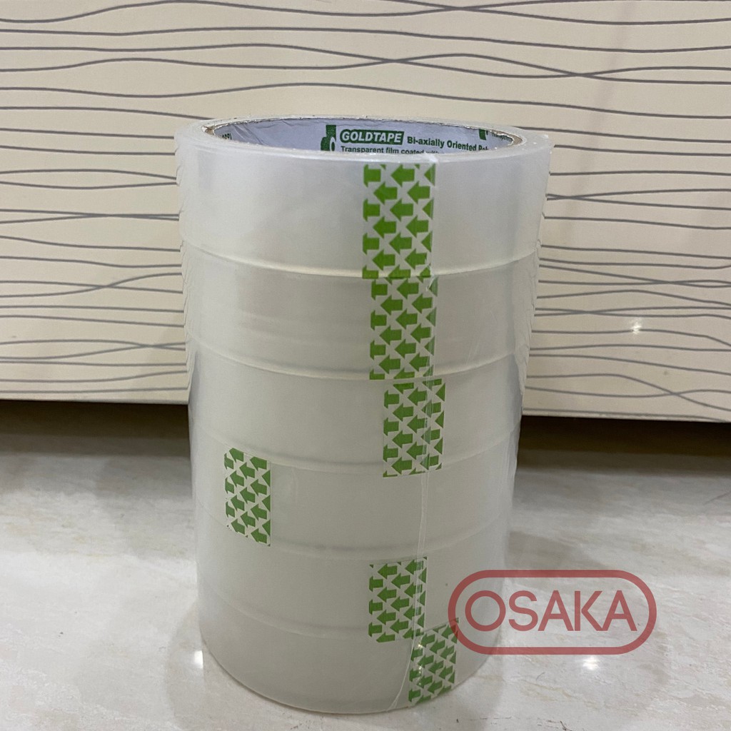 

Isolasi / Selotip OPP Bening Goldtape Hijau 24mm / 1 inch x 72 yard