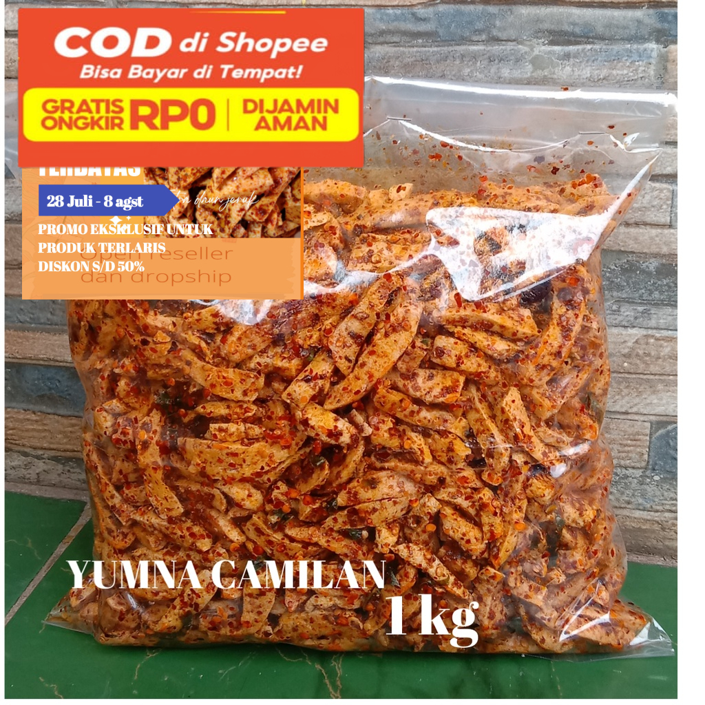 

Basreng/Viral/Basreng pedas daun jeruk\Baso goreng /Basreng 1 kg
