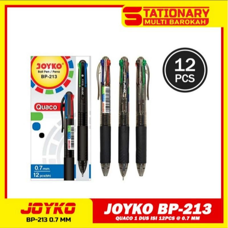 

Pulpen / Ball Pen / Pena Joyko BP-213 4 Warna Quaco