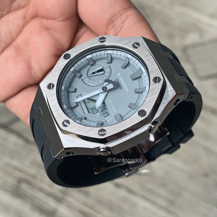 Gshock GA2100 Original Custom AP Grey Rubber Black