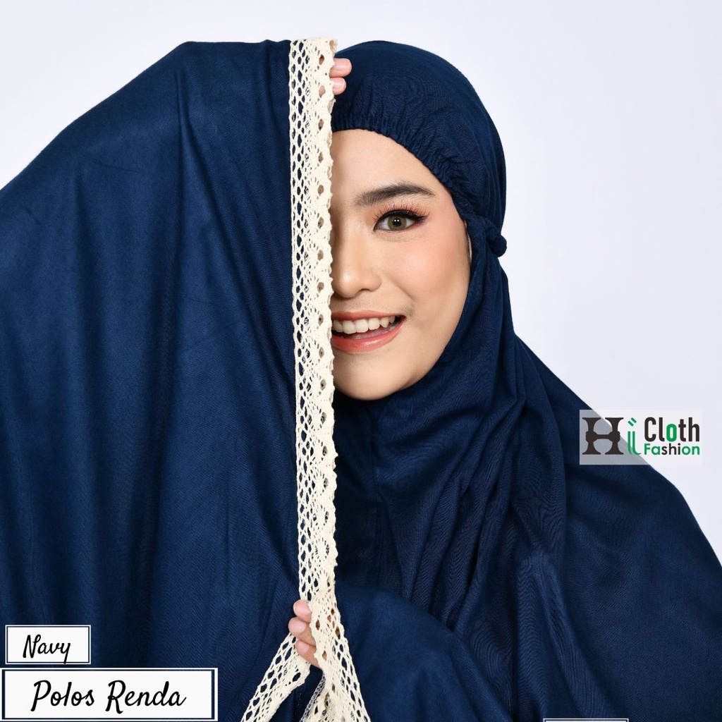 mukena polos renda rajut import | mukena dewasa jumbo