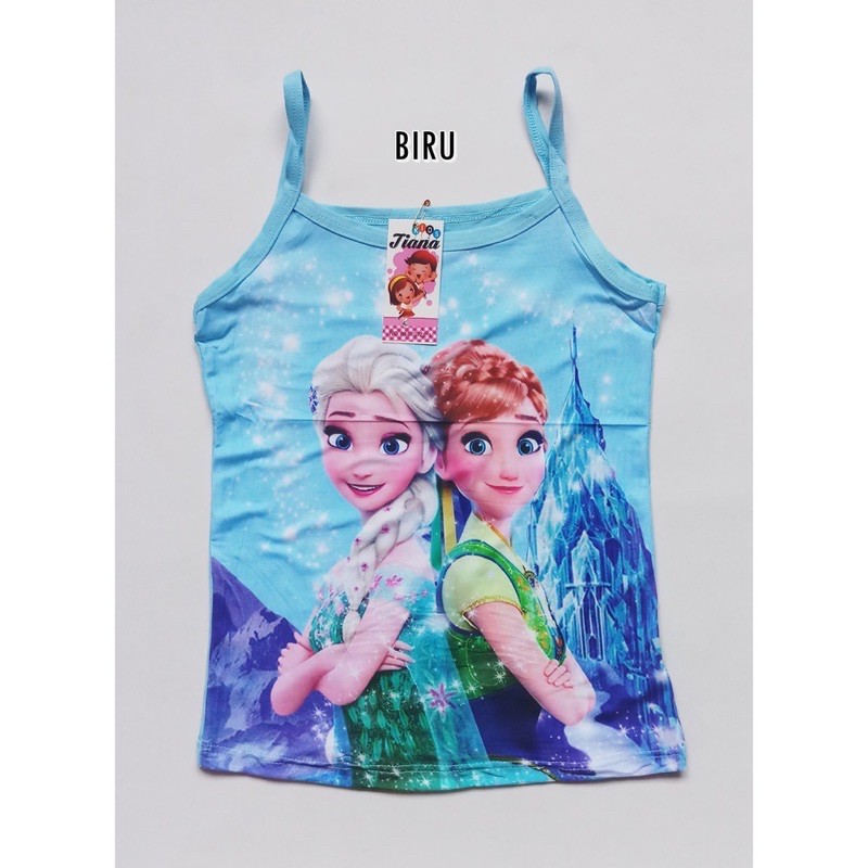 3PCS SINGLET ANAK PEREMPUAN FROZEN / TANK TOP ANAK PEREMPUAN FROZEN / KAOS SINGLET ANAK PEREMPUAN