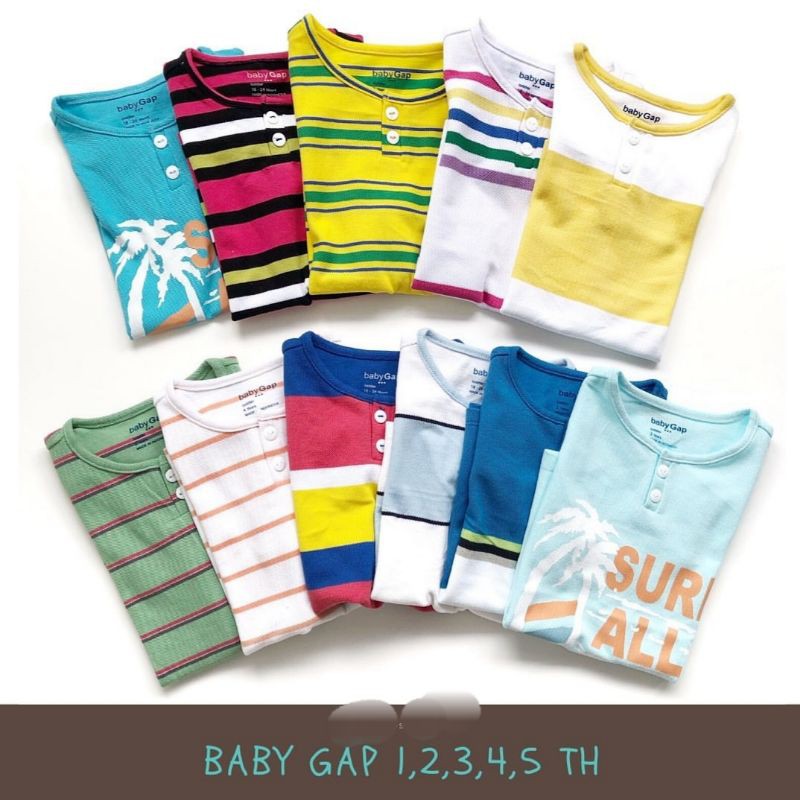 Baju Kaos Oblong Anak Laki-Laki 1 - 5 Tahun, Merk BabyGAP