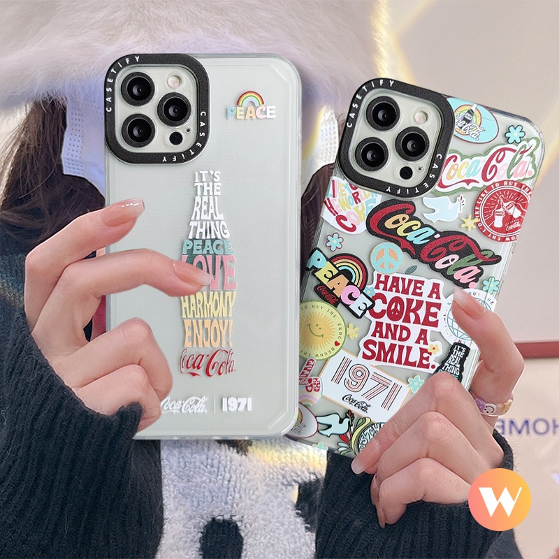 Soft Case Motif Label Coca Cola Untuk iPhone 11 12 13 Pro MAX XR 6 6s 7 8 Plus X XS MAX