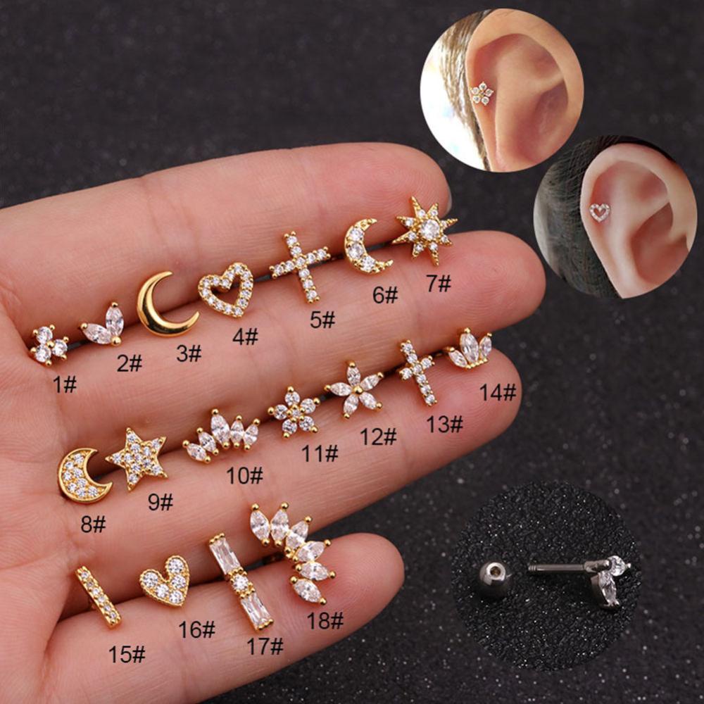 Timekey Anting Tusuk Gantung Bahan Stainless Steel Desain Mahkota Hias Mutiarazircon Untuk Wanita A8K3