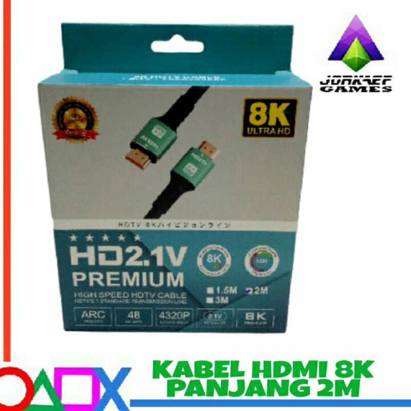 KABEL HDMI 8K PANJANG 2M HDTV CABLE 2.1V