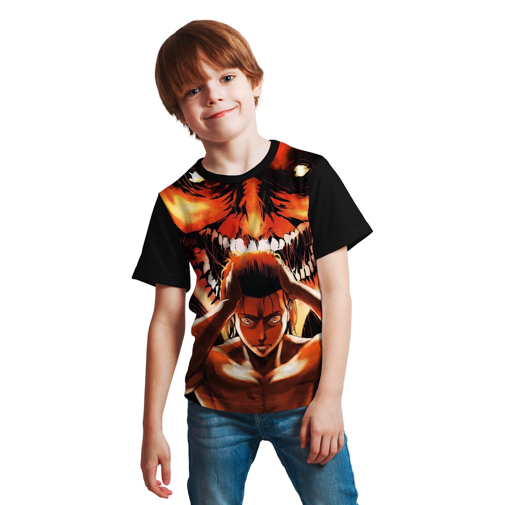 KAOS ANIME BAJU PAKAIAN ANAK SHINGEKI NO KYOJIN SNK ATTACK ON TITAN / KAOS ANAK AOT / SNK /TITAN