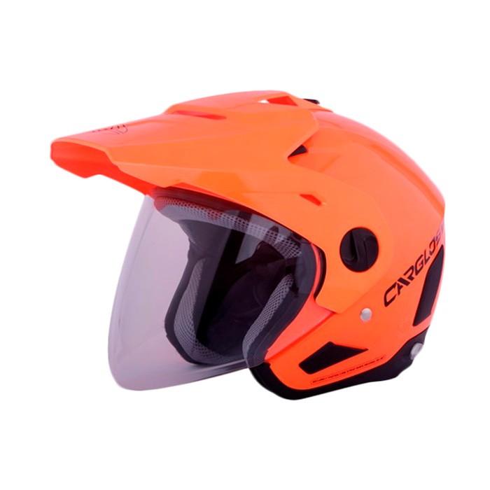 Helm Motor Half Face Semi Cross Cargloss Former Text FZ Orange