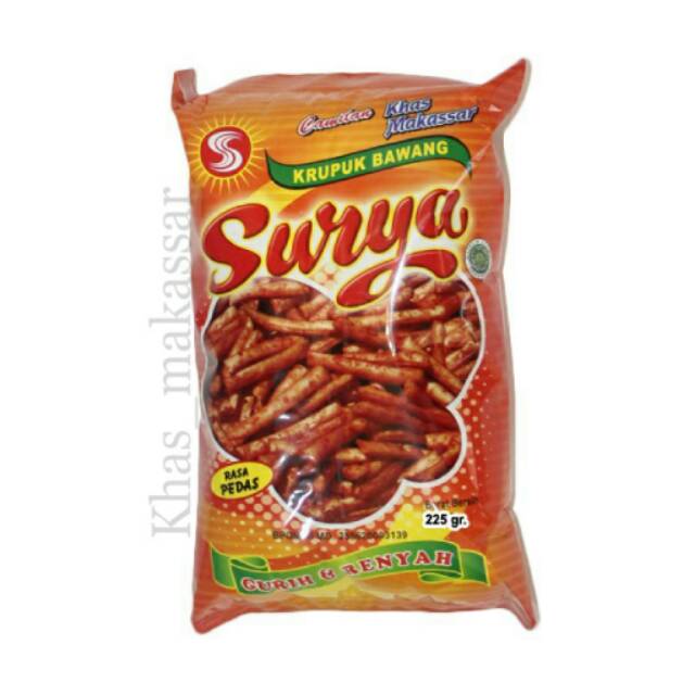 

Krupuk bawang surya 225 gr.khas makassar