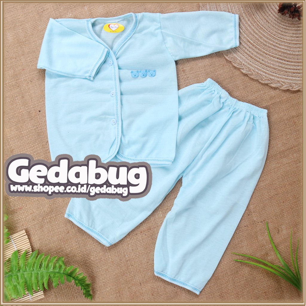 3set - Setelan Care warna Panjang | Baju Panjang + Celana Panjang Bayi New Born