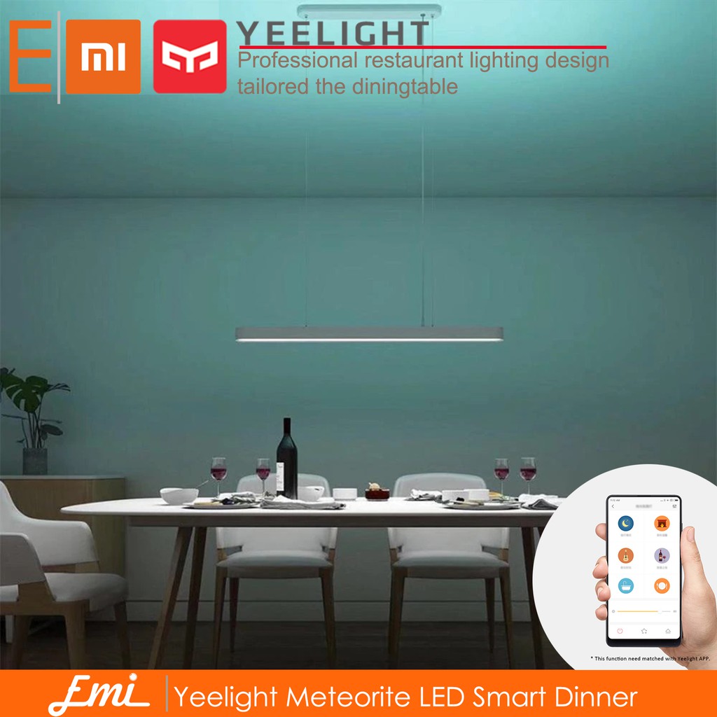 Yeelight Meteorite LED Smart Dinner Pendant Lights Lampu Meja Makan