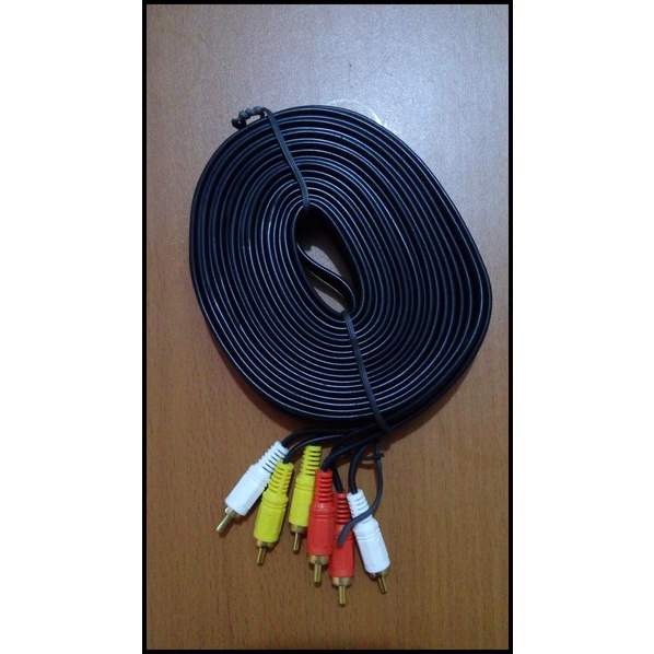 Kabel Rca 3 To Rca 3 Panjang 20 Meter / Kabel Av / Kabel Video
