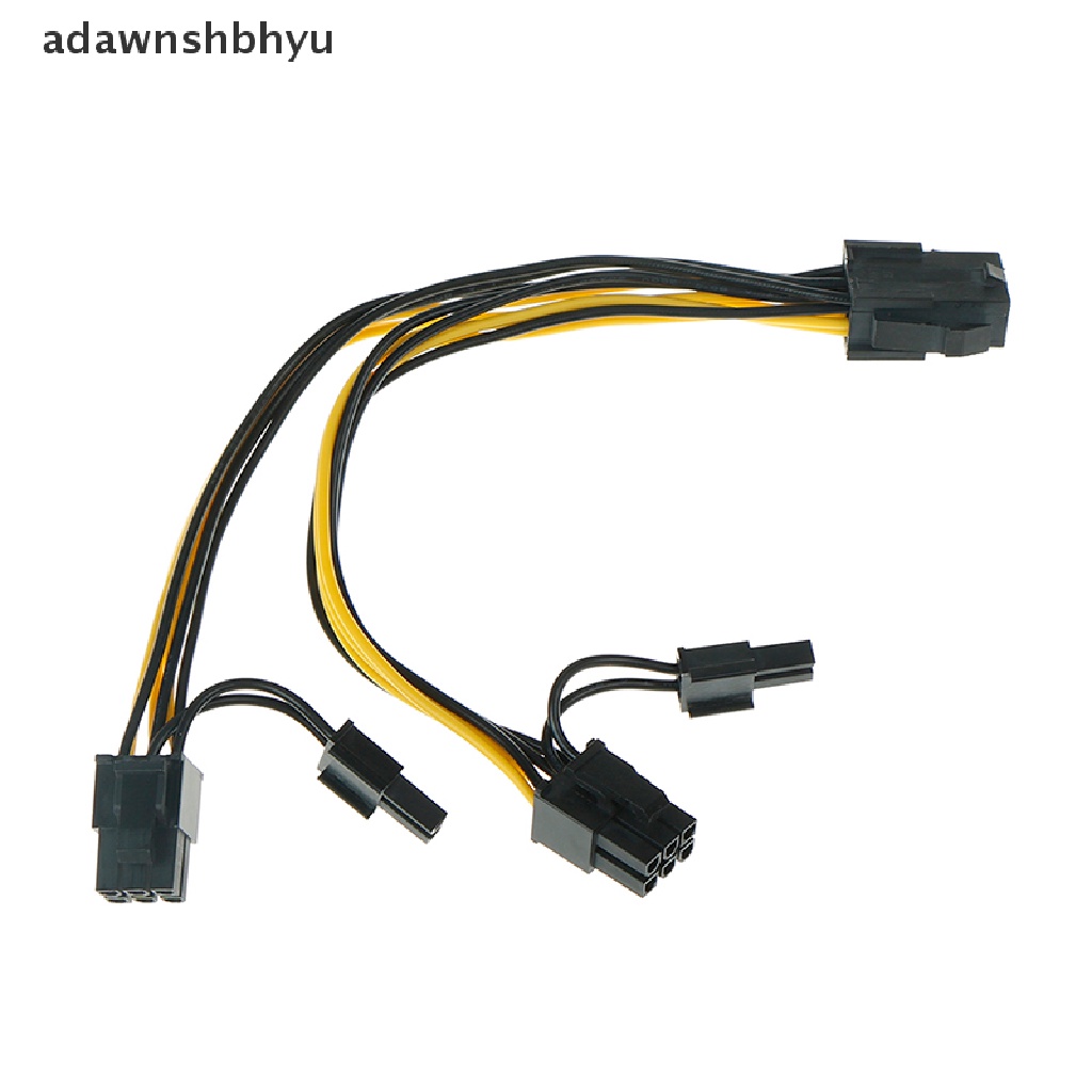 Adawnshbhyu GPU PCI-E 8Pin Untuk Double PCI-E PCI Express 8Pin (6Pin +2Pin) Splitter Kabel Power