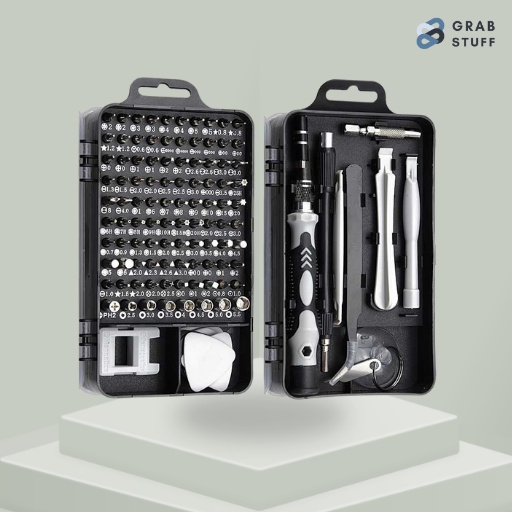 [115 in 1] Obeng set HP Lengkap Screwdriver Set Reparasi Smartphone Insulated / Perkakas Perlengkapan Service Handphone Tablet dan Alat Elektronik Obeng Full Set Murah Berkualitas Original / Tool Set Alat Servis HP Handphone