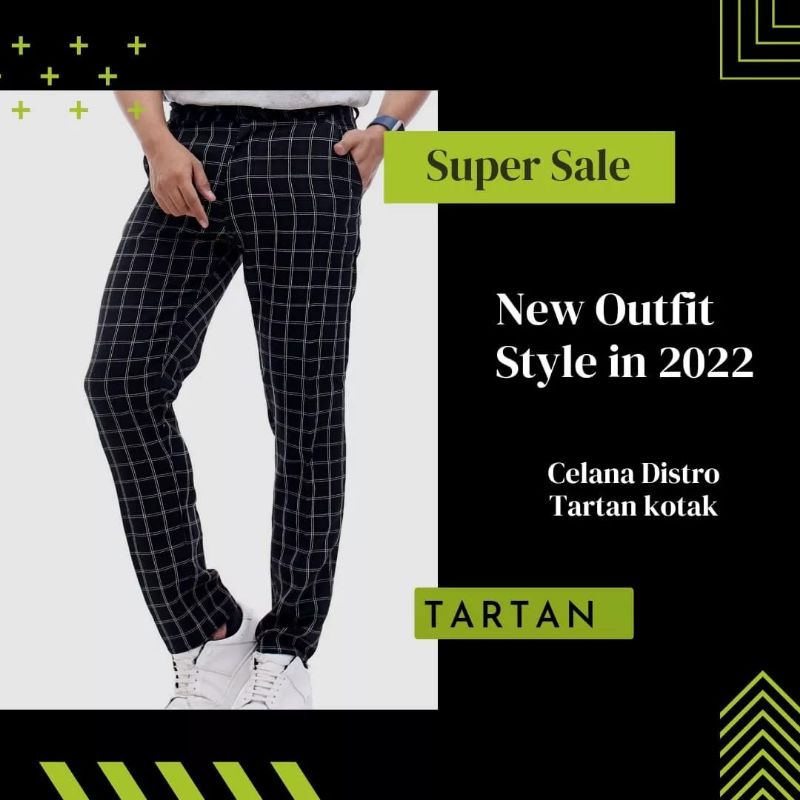 Celana Panjang Pria Dewasa Tartan Kotak-Kotak. Celana Panjang Cowok.Celana Tartan Kotak-Kotak. Celana Panjang Pria Dewasa